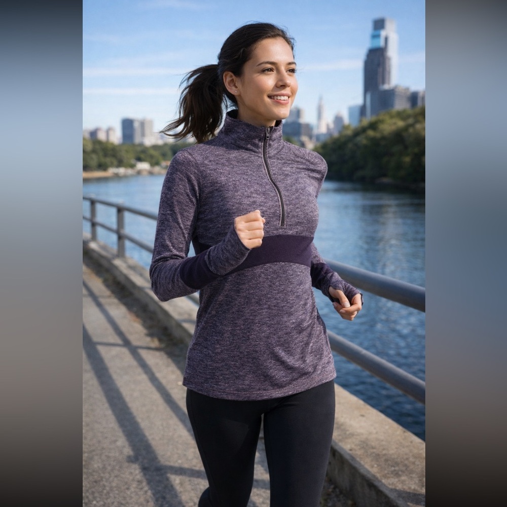 Lululemon athletica purple top size M.
